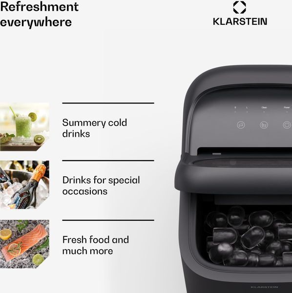 Льодогенератор Klarstein SparkIce Black (10046204) 606949 фото