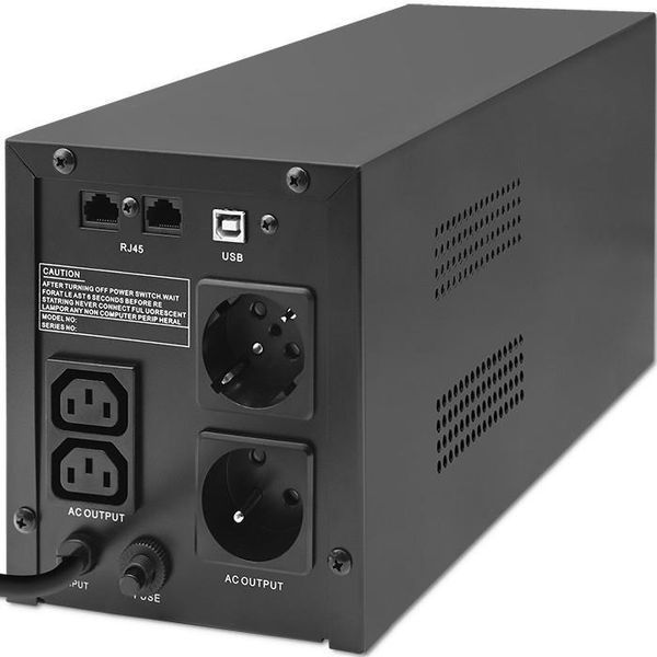 Лінійно-інтерактивне ДБЖ Qoltec Monolith LCD 2000VA/1200W (53771) 503354 фото