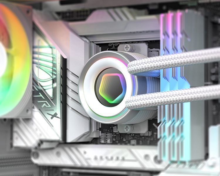 Водяное охлаждение ID-Cooling FX240 INF White 577707ua фото