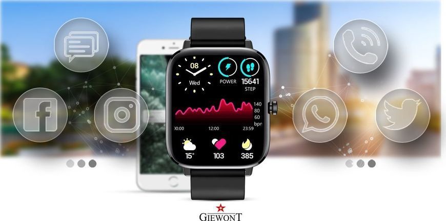 Смарт-годинник Giewont GW230-2 Carbon 621723 фото