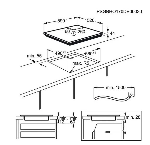 Варильна поверхня електрична Electrolux EIV63440BS 209604 фото