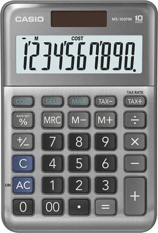 Калькулятор Casio MS 100 FM Silver 592785 фото