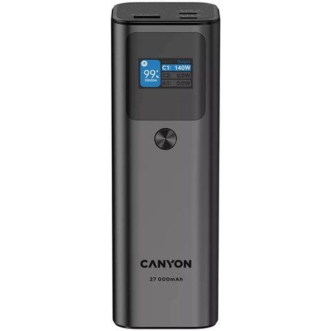 Внешний аккумулятор (павербанк) Canyon PB-2010 27000mAh Dark Grey (CNE-CPB2010DG) 613654 фото
