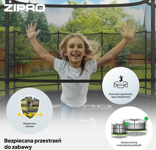 Батут Zipro Jump Pro 16FT 496см з внутрішньою сіткою 554942 фото