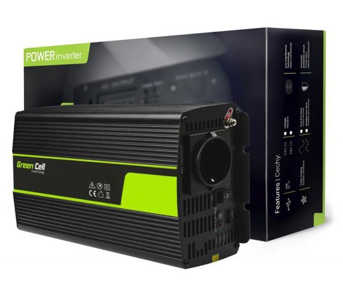 Преобразователь DC-AC Green Cell INV18 24V/230V 1000/2000W 477324 фото