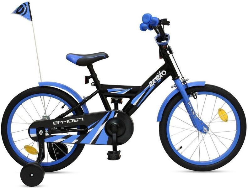 Дитячий двоколісний велосипед Enero EM-1057 18 Black/Blue 604673 фото
