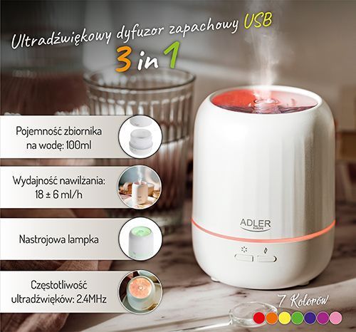 Ультразвуковой аромадиффузор Adler AD 7968 502154 фото