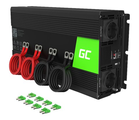 Перетворювач DC-AC Green Cell INV20 24V/230V 2000/4000W 364026 фото