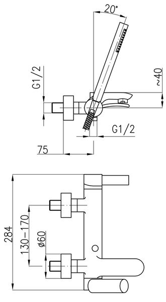 Смеситель для ванны KFA Armatura Malachit 4404-510-00 470055 фото