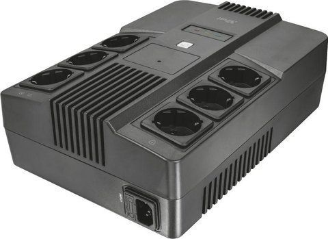 ДБЖ безперервної дії (Online) Trust Maxxon 800VA UPS with 6 standard wall power outlets BLACK 23326 334309 фото