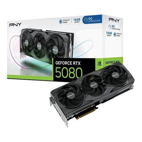 Видеокарта PNY GeForce RTX 5080 Overclocked Triple Fan (VCG508016TFXPB1-O) 585519 фото