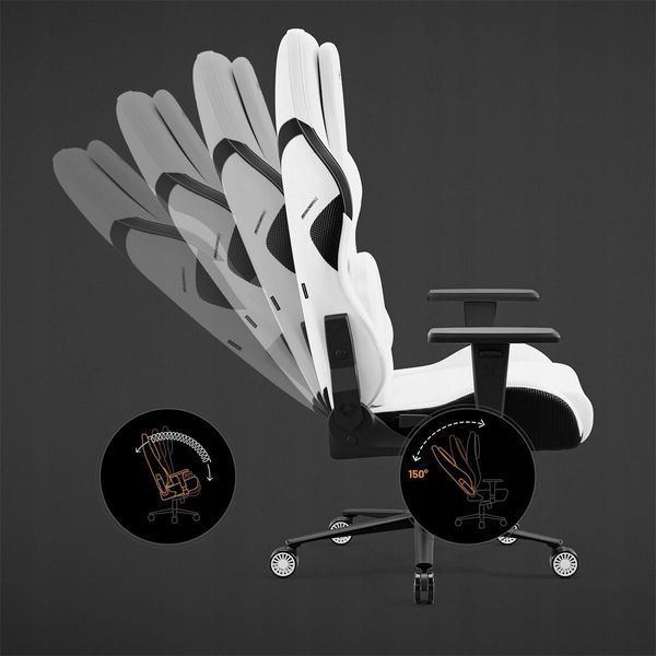 Комп'ютерне крісло для геймера Diablo Chairs X-One Prime Normal Size Ghosted White 606526 фото