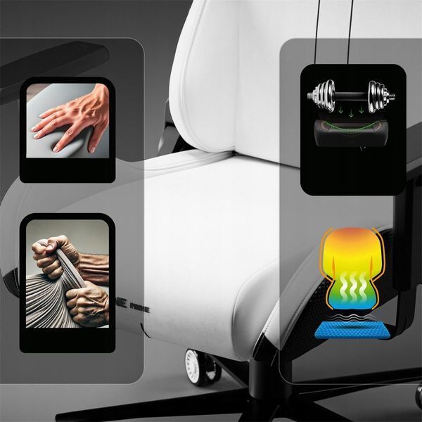 Комп'ютерне крісло для геймера Diablo Chairs X-One Prime Normal Size Ghosted White 606526 фото