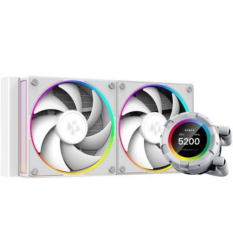 Водяное охлаждение ID-Cooling Space LCD SL240 White 577716ua фото