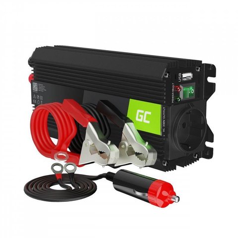 Перетворювач DC-AC Green Cell PRO INVGC03 12V/230V 500W/1000W 461157 фото