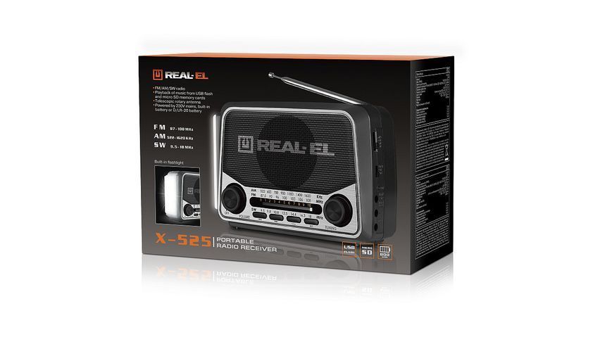 Радиоприемник Real-El X-525 Grey 580247ua фото