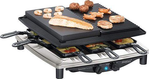 Электрогриль Steba Raclette RC 4 Plus Deluxe Chrom - 1450W 307665 фото