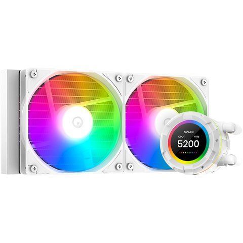 Водяное охлаждение ID-Cooling Space LCD SL240 XE White 577718ua фото