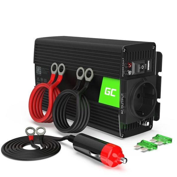 Перетворювач (інвертор) DC-AC Green Cell INV16 12V/230V 500/1000W 461141 фото