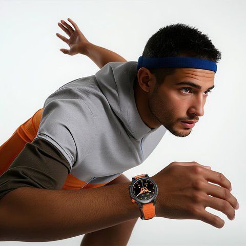 Смарт-годинник Weofly Conquer Black/Orange 614580 фото