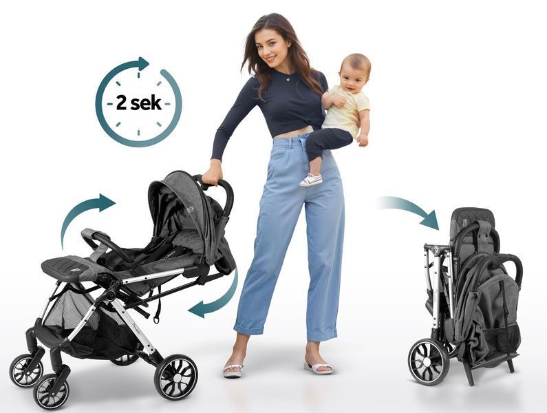 Прогулочная коляска Nukido Paseo Dark Grey 643758 фото