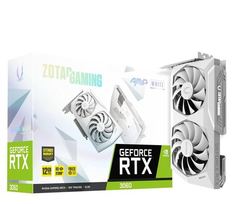 Відеокарта Zotac Gaming GeForce RTX 3060 AMP White Edition (ZT-A30600F-10P) 355992 фото