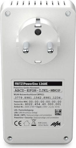 Powerline-адаптер AVM Fritz! 1260E WLAN Set (20002795) 352221 фото