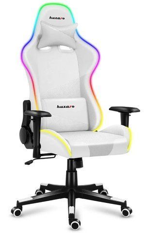 Комп'ютерне крісло для геймера Huzaro Force 6.2 White RGB 10001308 фото