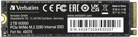 SSD накопитель Verbatim Vi3000 2 TB (49376) 482061 фото