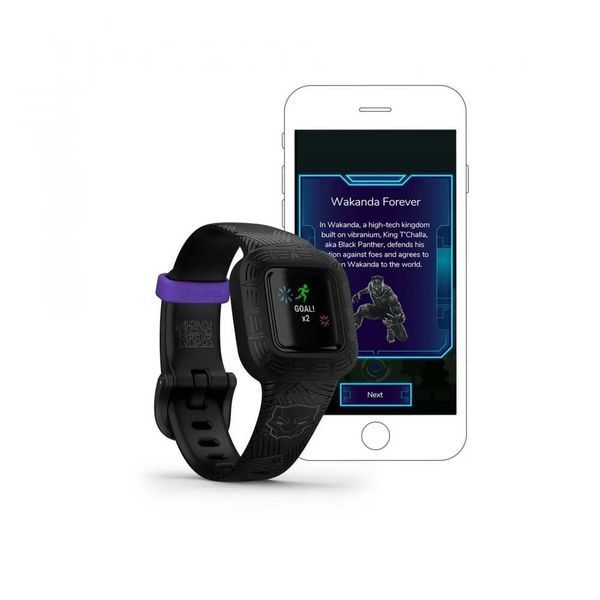 Фітнес-браслет Garmin Vivofit Jr. 3 Marvel Black Panther (010-02441-10/60/30) 612746 фото