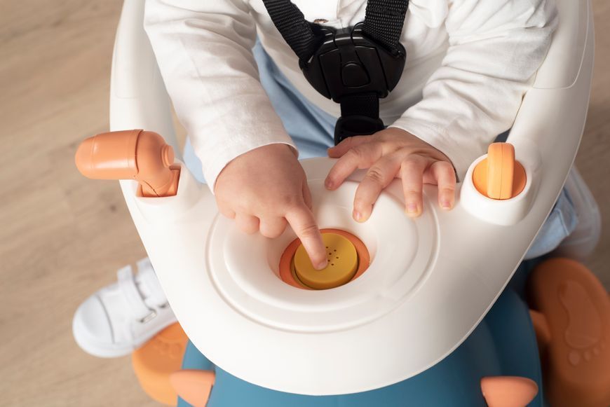 Каталка з батьківською ручкою Smoby Маестро 3 в 1, блакитний (720304) 643966 фото