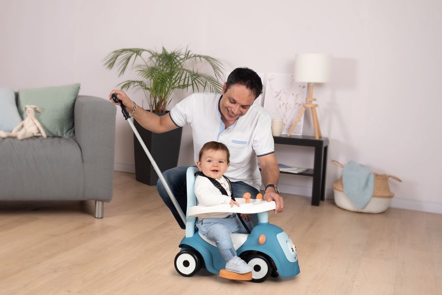 Каталка з батьківською ручкою Smoby Маестро 3 в 1, блакитний (720304) 643966 фото