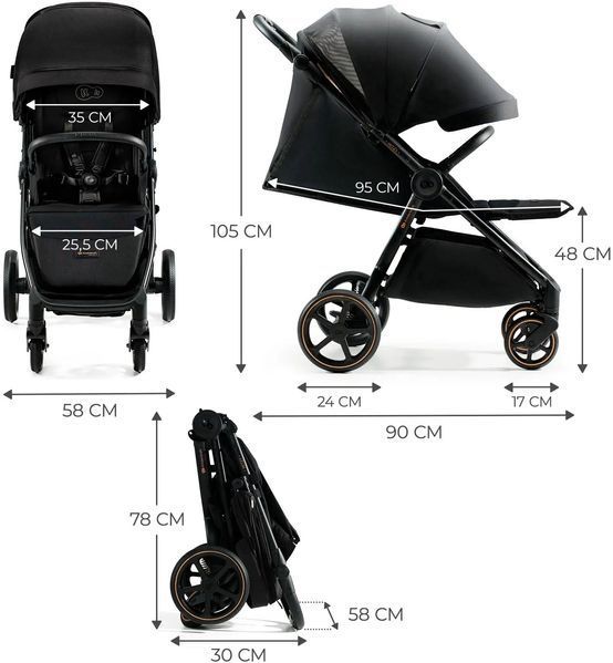 Прогулянкова коляска KinderKraft Mitzy Ink Black (KSMITZ00BLK0000) 643762 фото