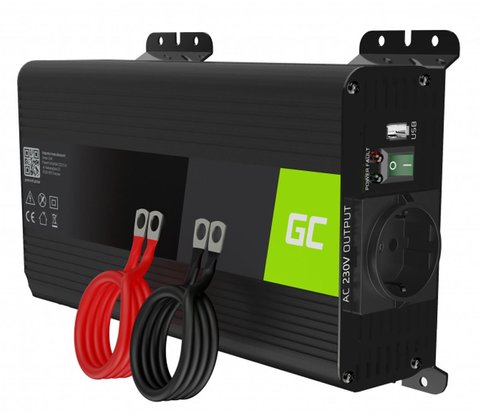 Перетворювач (інвертор) Green Cell PRO 12V 230V 500W/1000W (INVGC16) 477279 фото