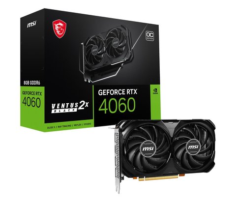 Відеокарта MSI GeForce RTX 4060 Ventus 2X BLACK 8G OC 476166 фото