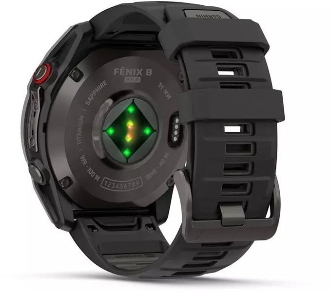 Смарт-годинник Garmin Fenix 8 Pro 51 mm Amoled Carbon Gray DLC Titanium with Black/Pebble Gray (010-03199-00/01) 621697 фото