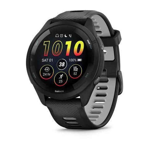 Смарт-годинник Garmin Forerunner 265 Black Bezel and Case w. Black/Powder Gray Silicone Band (010-02810-00/10/50) 621698 фото