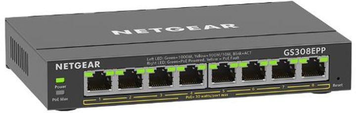 Комутатор керований рівня 2 Netgear GS308EP (GS308EP-100PES) 465720ua фото