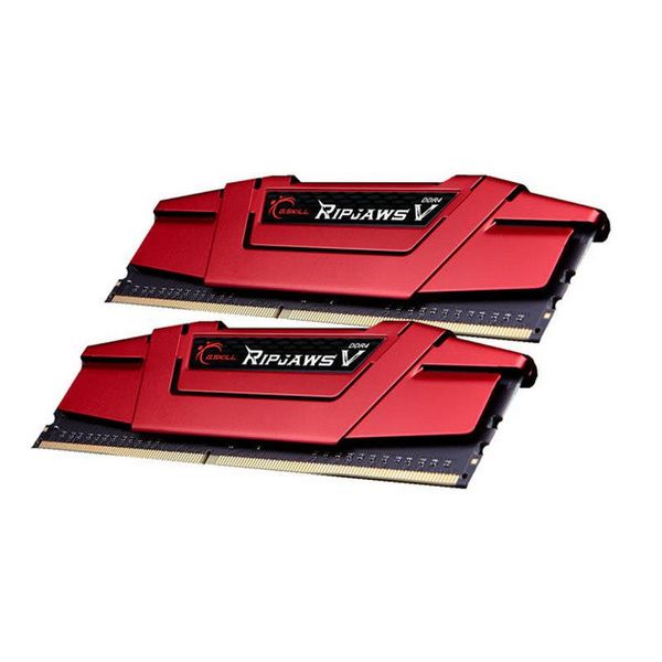 Память для настольных компьютеров G.Skill 8 GB (2x4GB) DDR4 2400 MHz Ripjaws V Blazing Red (F4-2400C15D-8GVR) 337197 фото