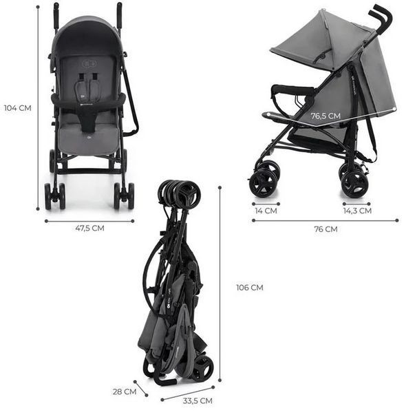 Прогулочная коляска KinderKraft Tik Stone Grey (KSTIK000GRY0000) 643770 фото
