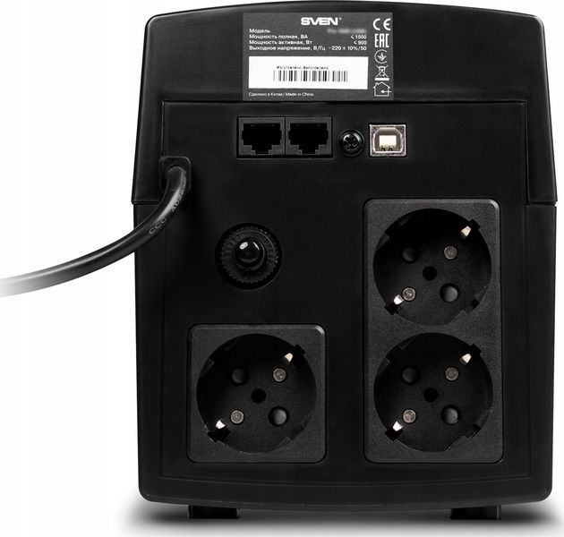 Лінійно-інтерактивне ДБЖ Sven Pro 1500 LCD USB (SV-013875) 594407 фото