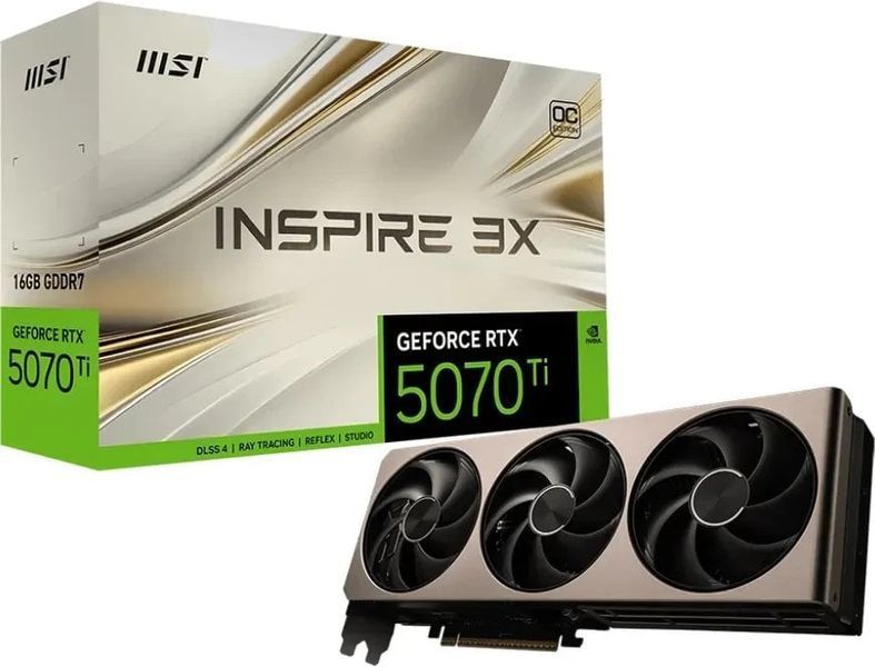 Купити Відеокарта MSI GeForce RTX 5070 Ti 16G Inspire 3X OC 590720 в ...