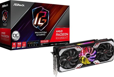 Відеокарта ASRock Radeon RX 6900 XT Phantom Gaming D 16G OC (RX6900XT PGD 16GO) 350646 фото