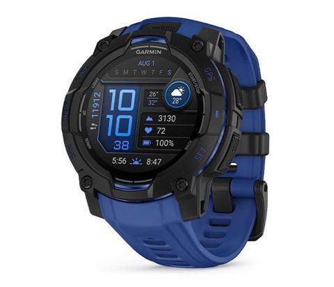 Смарт-годинник Garmin Instinct 3 45mm Amoled Black with Blue Band (010-02936-03) 615991 фото