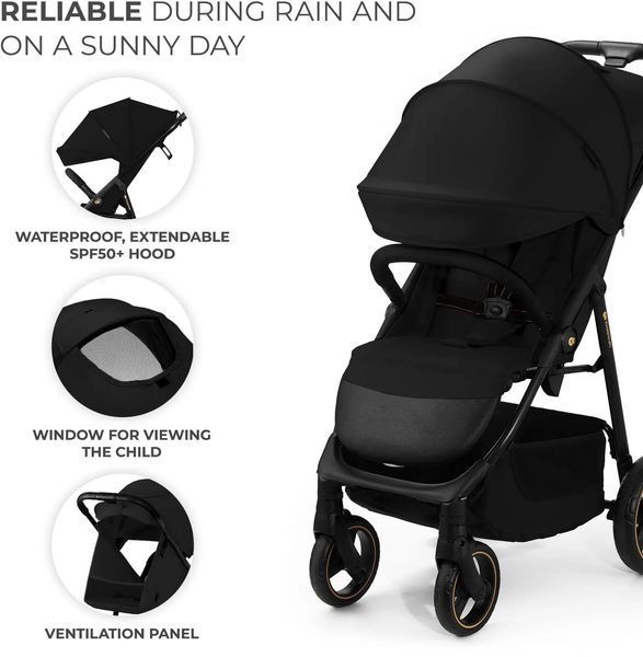 Прогулянкова коляска KinderKraft Trig 3 Onyx Black (KSTRIG03BLK0000) 643768 фото