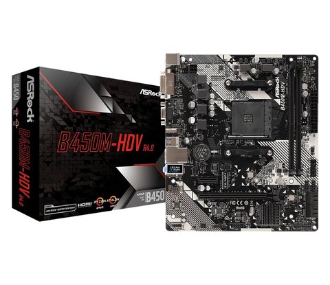 Материнська плата ASRock B450M-HDV R4.0 393545 фото