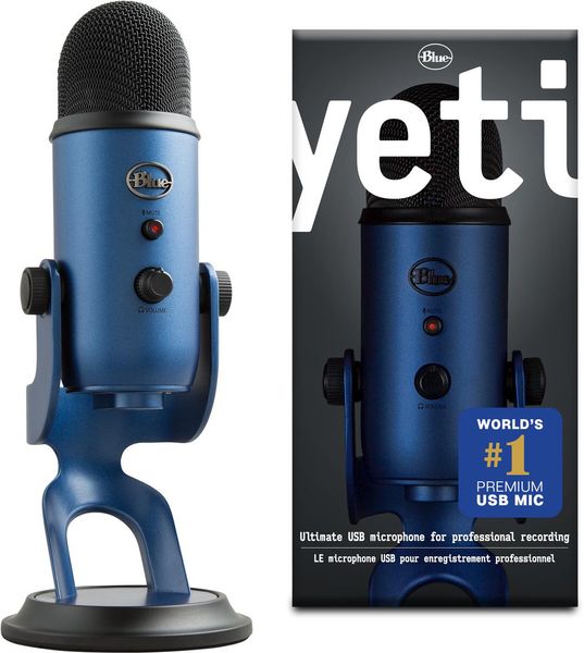 Микрофон для ПК/ для стриминга, подкастов Blue Microphones Yeti Midnight Blue 340974 фото