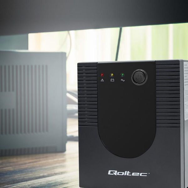 Лінійно-інтерактивне ДБЖ Qoltec Monolith 1200VA/720W (53775) 503201 фото