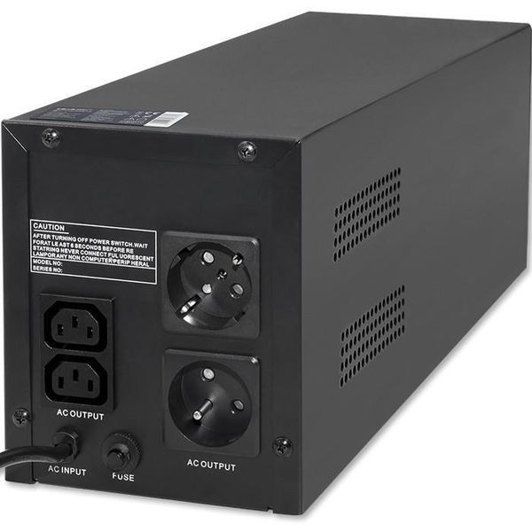 Лінійно-інтерактивне ДБЖ Qoltec Monolith 1200VA/720W (53775) 503201 фото