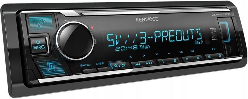 Бездисковая MP3-магнитола Kenwood KMM-BT358 602568 фото